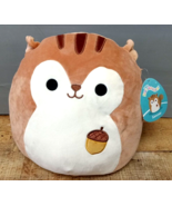 Squishmallow SAWYER The Squirrel With Acorn Plush 11&#39;&#39; - New With Tag - £31.59 GBP