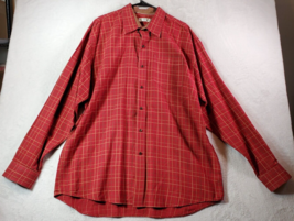 Cutter &amp; Buck Shirt Mens Size 2XL Red Plaid Long Sleeve Collared Button Down EUC - £12.73 GBP