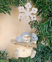 Encore Snow Buddies Avalanche on Snowflake Swing Ornament 94626 w/ Box 2000 NOS - £7.36 GBP