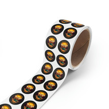 Durable Round Sticker Label Rolls - Glossy Finish, BOPP Material, Water ... - £67.23 GBP+
