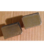 Vintage Mid Century 1950s Gold Tone Rectangular Etched Lines Mens Swivel... - €23,14 EUR