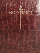 Holy Bible: King James Version Easy Read, Alligator / Walnut, Bonded Leather, Sw - $295.00