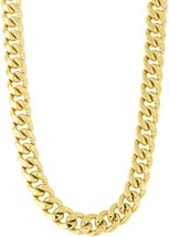 10 Karat Yellow Gold Miami Cuban Lightweight Chain Necklace 6.15 mm (Length:  22 - £1,259.55 GBP