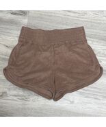 Abercrombie &amp; Fitch Lounge Shorts Womens M Soft AF Light Brown Terry Poc... - $19.18