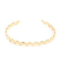 New Gold Circle Link Metal Cuff Bracelet - £9.25 GBP