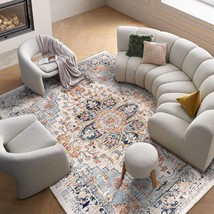 5X7 Area Rugs - Machine Washable Area Rugs 5X7 For Living Room, Soft Washable - £58.24 GBP