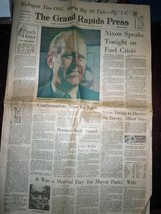 Vintage The Grand Rapids Press Nixon Speaks On Fuel Crisis Nov 25 1973 - £6.28 GBP