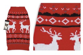 High Quality Winter Dog Sweater - Holiday Reindeer Style - Large CLOSEOUT !! - £15.14 GBP