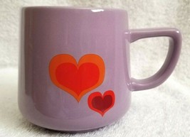 Starbucks Coffee Cup Mug Purple With Hearts 12 Ounce 2018 - £10.07 GBP