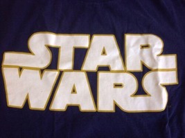 Genuine Star Wars Classic Logo Navy Blue Mens 100% Cotton Fan Shirt XL - £14.78 GBP