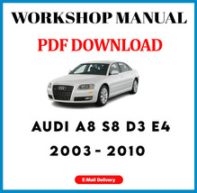 AUDI A8 S8 D3 E4 2003 2004 2005 2006 2007 2008 2009 2010 SERVICE REPAIR ... - £6.17 GBP
