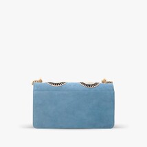The Parama Blue Suede Leather Handbag image 6