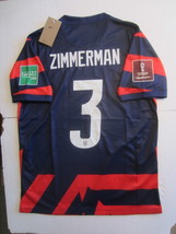 Walker Zimmerman USA USMNT 2022 World Cup Stadium Away Soccer Jersey 2021-2022 - £63.94 GBP