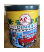 1994 Eat at Ed Debenic&#39;s Diner Advertising Tin Metal Olive Can &amp; Cover O... - $253.38 MXN