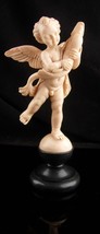 Vintage victorian Cherub statue - signed Italian fish angel sculpture - baby gif - £87.92 GBP