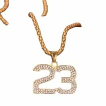Michael Jordan Jumpman 23 Basketball Gold Chain Necklace Pendant | GOAT Tone - £15.83 GBP