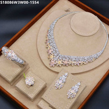 BrideTalk Luxury 4PCS Sets Fashion Brand Cubic Zirconia Dubai African Wedding Br - £179.99 GBP