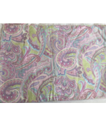 Paisley Flannel Fabric Piece 1.5+ Yards Pink Green Colorful Fabric Tradi... - €42,81 EUR