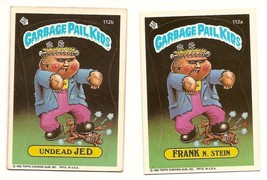 1986 Garbage Pail Kids Series 3 Cards 112a Frank N. Stein / 112b Undead Jed - $4.83