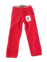 New GAP Kids Boys Red Knit Cotton Logo Elastic Waist Active Long Pants Sz 5 5T - £15.56 GBP