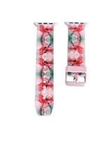 Pink Abstract Floral Plastic Compatible Apple Watch Band 38/40/41 mm NEW - £18.06 GBP