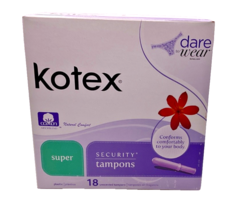 Kotex Security Tampons, Vintage 2004, Unscented, Super, 18 count - $644.26 MXN