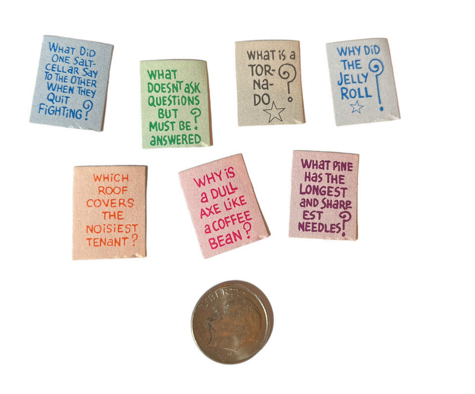 1970 Miniature Two Sided Jokes Silly Vintage Doll House - $3.49