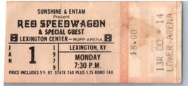 Reo Speedwagon Konzert Ticket Stumpf Januar 1 1979 Lexington Kentucky - £42.87 GBP
