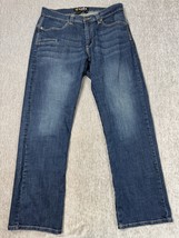 Hawx Jeans Mens 32x32 Blue Work Gear Straight Leg Denim Classic Heavy Du... - $21.77