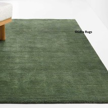 Solid Hand Tufted Mono Color Pure Wool Rug, Indian Hand Made Custom Rug for Livi - £32,861.94 GBP