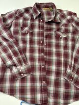 Vintage Wrangler Wrancher Shirt Mens XXL Pearl Snap Western Red Plaid - €21,25 EUR