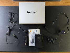 Fifine Technology UHF Wireless Lapel and Headset Microphone Kit K037B Op... - $469.12 MXN