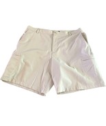 Chaps Golf 78 Mens Size 42 Tan Beige Khaki Sport Shorts 9 in inseam Cargo - $22.76