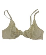 Vintage Warners Body Slicks Beige Nylon &amp; Lycra Bra 34B Underwire Front ... - £25.27 GBP