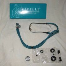 Vivelle Drug Sales Rep Doctor Advertising Teal Turquoise Stethoscope - $33.51 CAD