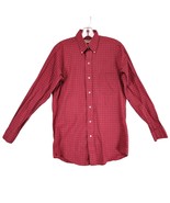 Vintage 80s L.L. Bean Men&#39;s Red Check Plaid Button Down Shirt Preppy Cla... - $449.31 MXN