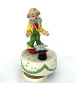 Send In The Clowns Music Box 8 in. Tall Clown Magician Doves Emerge From... - £27.65 GBP