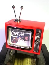 Coca Cola Mini TV Shaped Desk Clock (Enjoy Coca-Cola) - Tested Works - NIB - £55.22 GBP
