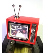 Coca Cola Mini TV Shaped Desk Clock (Enjoy Coca-Cola) - Tested Works - NIB - £54.65 GBP