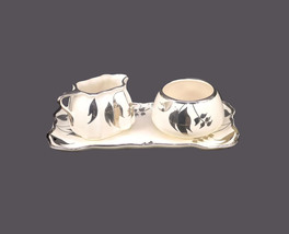 Lancaster Sandland 696 silver luster creamer, sugar bowl, tray made in E... - £42.60 GBP