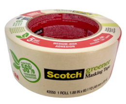 Scotch Performance Painters Masking Tape 1.88&quot; X 60.1 yd. 48mm X 55m 205... - £8.48 GBP