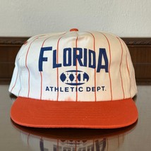 Vintage CSI Florida Gators Hat Pinstripe Athletic Dept Snapback Orange Blue - $52.76