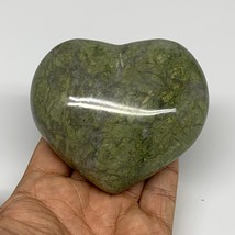 0.77 lbs, 3.1&quot;x3.4&quot;x1.5&quot;, Natural Untreated Green Quartz Crystal Heart Reiki, B3 - £22.45 GBP