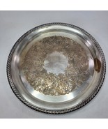 Vintage WM Rogers Silverplate 12 Inch Plate Platter Serving Dish Engraved - £28.67 GBP
