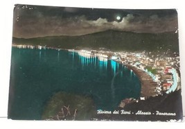 Riviera dei Fiori Alassio Panorama 1959 to London Postcard B7 - £7.06 GBP