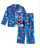 Rudolph The Red-Nosed Reindeer Santa&#39;s Helper Flannel Pajama Set - €16,21 EUR
