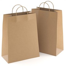 25 Brown Paper Shopping Bags 13&quot; x 7&quot; x 17 - $21.74