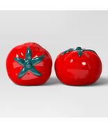 Room Essentials Tomato Earthenware Salt &amp; Pepper Shaker Set Red 2pc - $15.75 CAD
