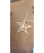 Vintage CROWN TRIFARI Large Star White Enamel Gold Tone Brooch - $23.38
