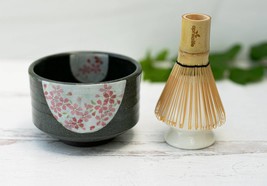 Handcrafted Ceramic Matcha Set - Japanese Matcha Bowl, Bamboo Matcha Whisk and W - £32.16 GBP